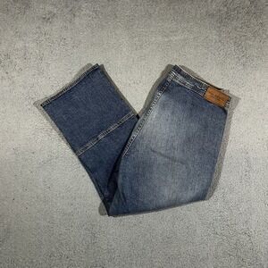 Ralph Lauren Jeans Women's 14 Blue Straight Capri Cropped Denim #2122